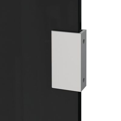 vidaXL Bočný panel pre striešku dverí čierny 50x100 cm tvrdené sklo