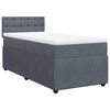 vidaXL Posteľný rám boxspring s matracom tmavosivý 90x190 cm zamat