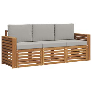 vidaXL S&uacute;pravy pohoviek s vank&uacute;&scaron;om 3 pcs Pr&iacute;rodn&aacute; a svetlosiv&aacute;