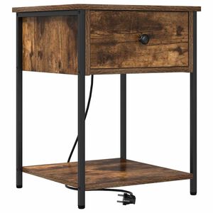 vidaXL Nočn&yacute; stol&iacute;k Dymov&aacute; dub 42 x 41 x 56 cm Kompozitn&eacute; drevo