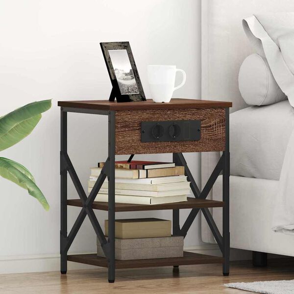 vidaXL Nočn&yacute; stol&iacute;k 2 pcs Hned&yacute; dub 41 x 31 x 51 cm Kompozitn&eacute; drevo