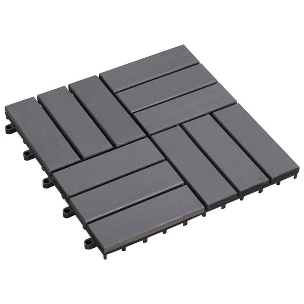 vidaXL Dlažba na terasu 10 pcs Biely 30 x 30 cm Ak&aacute;ciov&eacute; tvrd&eacute; drevo