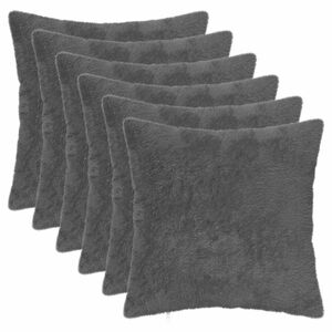 vidaXL Poťah na podložku 6 ks HEERLEN Tmavosiv&aacute; 30 x 30 cm