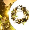 vidaXL Vianočn&yacute; veniec s LED svetlami, čierny 60 cm, PVC