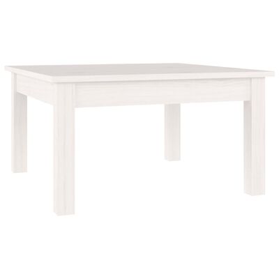 vidaXL Konferenčný stolík biely 55x55x30 cm borovicový masív