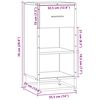 vidaXL Komoda dymový dub 35,5x35x76 cm kompozitné drevo a kov