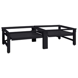 vidaXL Pedestal na pr&aacute;čku 2 pcs Čierny 124,5 x 61,5 x 32,5 cm Oceľ