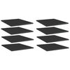 vidaXL Pr&iacute;davn&eacute; police 8ks, leskl&eacute; čierne 40x50x1,5cm kompozitn&eacute; drevo