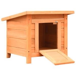 vidaXL Domček pre mačku, borovicov&yacute; a jedľov&yacute; mas&iacute;v 50x46x43,5 cm
