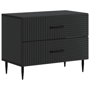vidaXL Nočn&yacute; stol&iacute;k Čierna 62 x 34,5 x 47,5 cm Kompozitn&eacute; drevo