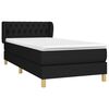 vidaXL Boxspring posteľ s matracom čierna 100x200 cm l&aacute;tka