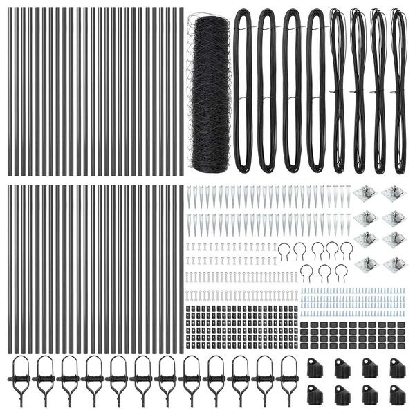 vidaXL Plot s stĺpmi Sivá 0.5 x 100 m Ocel potiahnutá PVC