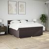 vidaXL Boxspring posteľ s matracom tmavohned&aacute; 180x200 cm l&aacute;tka