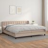 vidaXL Boxspring posteľ s matracom kapuč&iacute;nov&aacute; 200x200 cm umel&aacute; koža