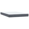 vidaXL Posteľn&yacute; r&aacute;m boxspring s matracom tmavosiv&yacute; 140x220 cm zamat