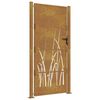 vidaXL Z&aacute;hradn&aacute; br&aacute;na 100x175 cm, oceľ Corten, dizajn s tr&aacute;vou
