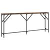vidaXL Konzolov&yacute; stol&iacute;k dymov&yacute; dub 180x23x75 cm kompozitn&eacute; drevo