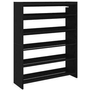 vidaXL Reg&aacute;l na top&aacute;nky čierny 80x25x100 cm spracovan&eacute; drevo