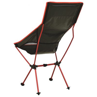 vidaXL Skladacia kempingová stolička PVC a hliník čierna