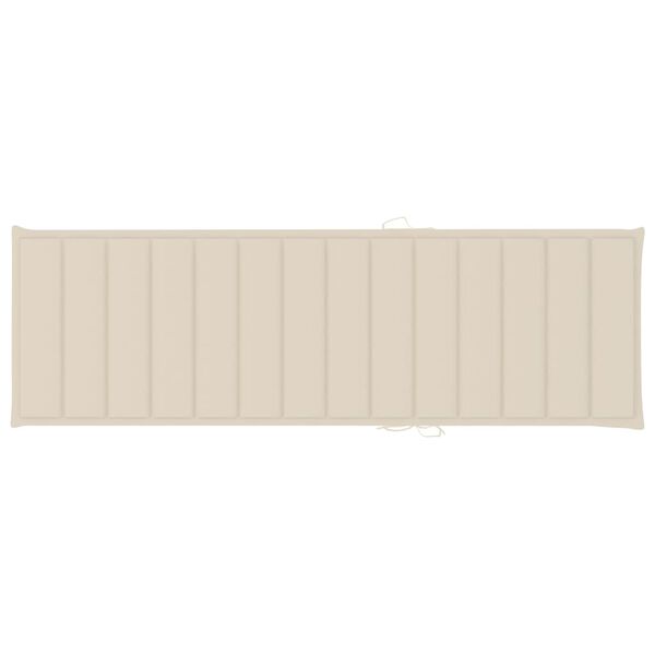 vidaXL Záhradné ležadlo so stolom a podložkou, impregnovaná borovica