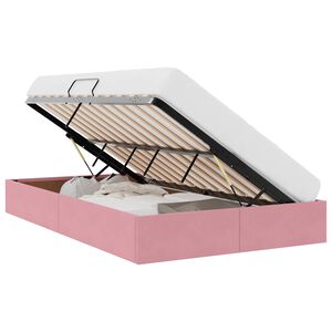 vidaXL &Uacute;ložn&aacute; posteľ s &uacute;ložiskom Ružov&aacute; 120 x 200 cm Zamat