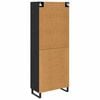 vidaXL Highboard Čierny dub 69,5 x 34 x 180 cm Kompozitn&eacute; drevo