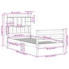 vidaXL Posteľ s knižnicou bez matraca biela 90x200 cm borovicový masív