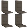 vidaXL Podložky na z&aacute;hradn&eacute; stoličky 4 ks, antracitov&eacute; 120x50x5 cm