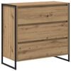 vidaXL Serv&iacute;rovacia skriňa Remeseln&iacute;cky dub 79 x 36 x 75.5 cm
