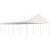 vidaXL Alt&aacute;nok so strechou, biely 11,15x4,08x3,22 m, polyetyl&eacute;n
