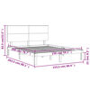 vidaXL R&aacute;m postele s čelom mas&iacute;vne drevo veľkosti King