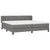 vidaXL Boxspring posteľ s matracom tmavosiv&aacute; 200x200 cm l&aacute;tka