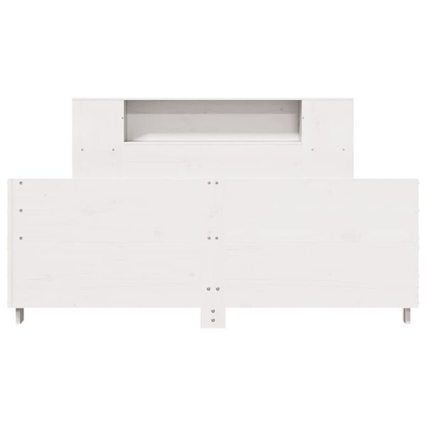 vidaXL Posteľ bez matraca biely 150x200 cm masívna borovica