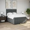 vidaXL Boxspring posteľ s matracom tmavosivá 160x200 cm látka