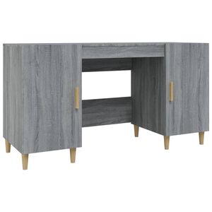 vidaXL St&ocirc;l siv&yacute; dub sonoma 140x50x75 cm spracovan&eacute; drevo