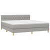 vidaXL Boxspring posteľ s matracom bledosiv&aacute; 180x200 cm l&aacute;tka