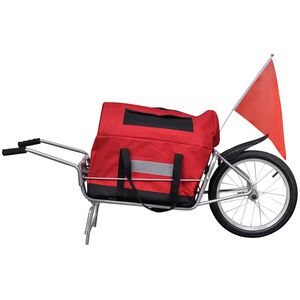 N&aacute;kladn&yacute; voz&iacute;k za bicykel s jedn&yacute;mi kolesom a &uacute;ložnou ta&scaron;kou