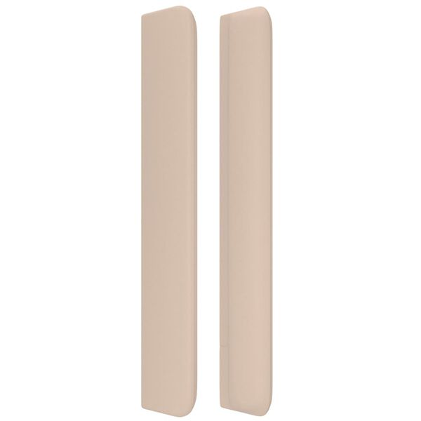 vidaXL Čelo postele so záhybmi kapučínové 103x16x118/128 cm umelá koža