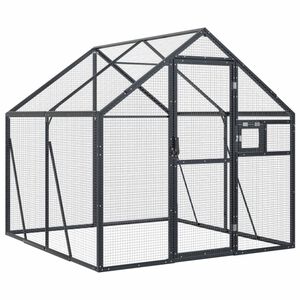 vidaXL Voli&eacute;ra antracitov&aacute; 1,79x2x1,85 m hlin&iacute;k
