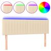 vidaXL Čelo postele s LED kr&eacute;mov&eacute; 144x5x78/88 cm l&aacute;tka