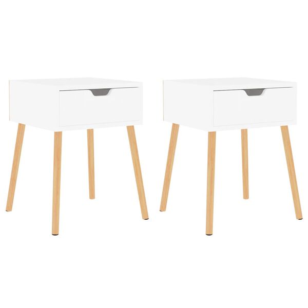 vidaXL Nočn&eacute; stol&iacute;ky 2 ks, biele 40x40x56 cm, kompozitn&eacute; drevo