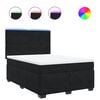 vidaXL Posteľn&yacute; r&aacute;m boxspring s matracom čierny 160x200 cm zamat