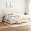 vidaXL Boxspring posteľ s matracom kr&eacute;mov&aacute; 200x200 cm l&aacute;tka