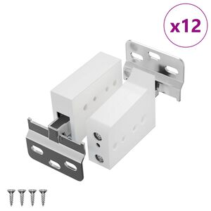 vidaXL Z&aacute;vesn&aacute; konzola na skrinku 12 ks Biela 70 x 48 x 19 mm