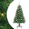 vidaXL Umel&yacute; vianočn&yacute; stromček Zelen&aacute; 150 cm PVC a Oceľ a Plast
