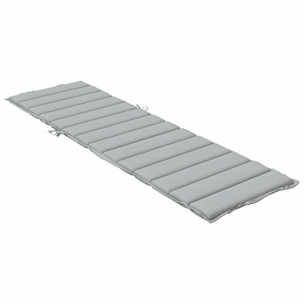 vidaXL Vankúš na lehátko bledosivá melanž 200x50x4 cm látkový