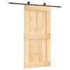 vidaXL Posuvn&eacute; dvere Pr&iacute;rodn&aacute; a čierna 100 x 210 cm