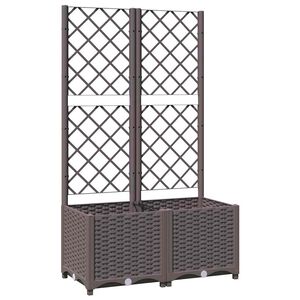 vidaXL Z&aacute;hradn&yacute; kvetin&aacute;č s mriežkou hned&yacute; 80x40x136 cm PP
