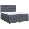 vidaXL Posteľn&yacute; r&aacute;m boxspring s matracom tmavosiv&yacute; 200x200 cm zamat