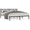 vidaXL Kovov&yacute; r&aacute;m postele s čelom čierny 183x213 cm